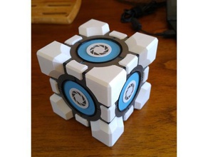 portal cube weighted companion video games 2 props game 3d print model - Mito3D