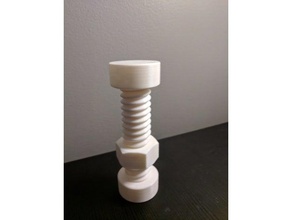 captive nut mechanical toys bolt screw 3d print model - Mito3D