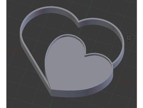 clave montón - dos diseño de corazón 3d la impresión los corazones colgante el día san valentín te amo kingdom hearts cocina lovecraft 3d print model - Mito3D