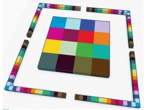 16-Farben-palette testen, multicolor-Diamant-hotend 3d drucken tests dual-extruder multi-Farbe dreifach-extruder 3d print model - Mito3D