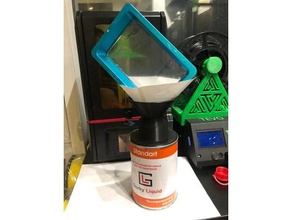 gorky liquid resin funnel 3d printer accessories gorkyliquid photopolymer uv 3d print model - Mito3D