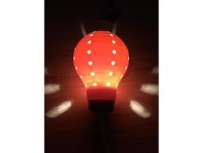 light bulb art 28mm flashlight led lighting 3d print model - Mito3D
