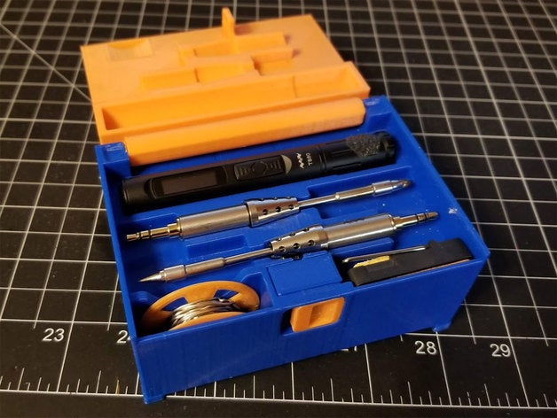 ts-80 Lötkolben, Akku-case stanley 014725r Veranstalter - Elektronik organizer 3D print model - Mito3D