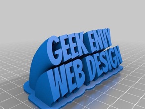 il mio personalizzato spazzare 2-linea targhetta geek invidia ufficio 3d print model - Mito3D