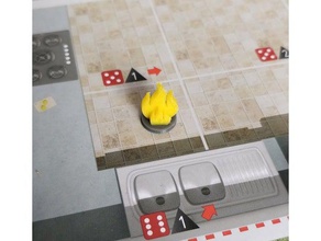 ponto de inflamação resgate incêndio hotspot brinquedo jogo os acessórios boardgame componentes tabuleiro 3d print model - Mito3D