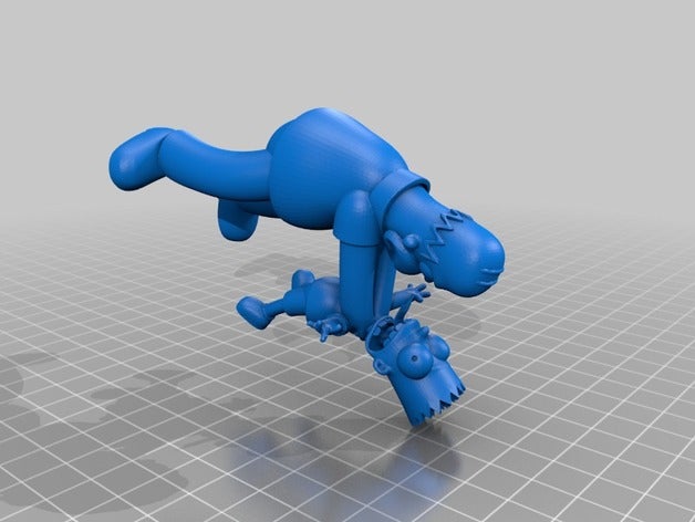 homer choking bart props 3D print model - Mito3D