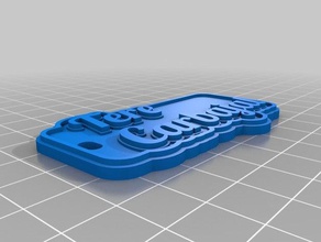tere carbajal tag keychain keychains customized 3d print model - Mito3D