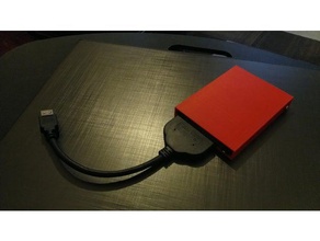 25 pollici sata hard drive enclosure computer caso hdd portatile 3d print model - Mito3D