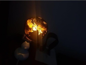 lithophane globe de la lampe nuit temps décor 3d print model - Mito3D
