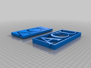 nbfdsa signos logotipos personalizado 3d print model - Mito3D