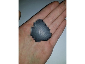 minecraft carbone portachiavi giocattolo gioco accessori 28mm voce di 3d print model - Mito3D