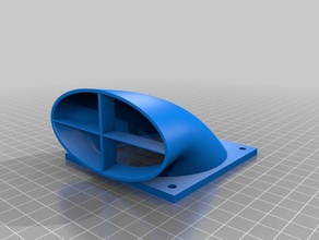 80mm fan cover vent computer grill duct mount 3d print model - Mito3D