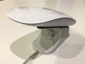 o magic mouse 2 de carregamento doca logotipo da apple computador 3d print model - Mito3D