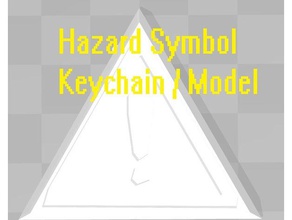 hazard symbol keychain accessories science 3d print model - Mito3D