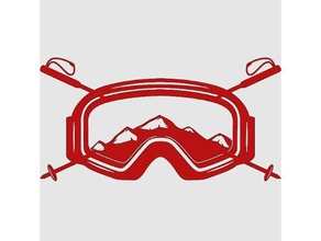 ski-goggles 3d drucken alpen sv skifahren Skifahren Schnee winter 3d print model - Mito3D