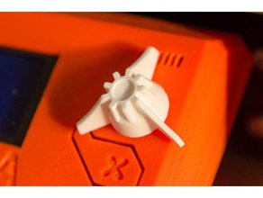 prusa i3 rocket fin knob 3d printer parts interface knobs peripherals mk3 3d print model - Mito3D