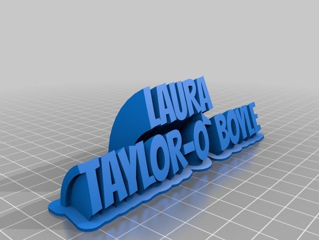 laura bureau de personnalisé 3D print model - Mito3D