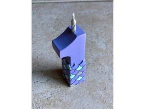 sirena di compleanno a tema supporto candela cucina pranzo baby candeliere 3d print model - Mito3D