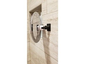 shower mirror command strip attachment bathroom 3d print model - Mito3D