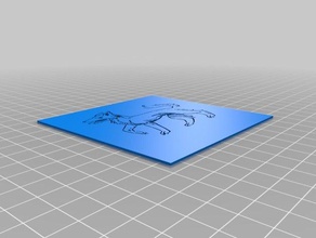 lobo pasante de plantilla-o-matic art herramientas personalizado 3d print model - Mito3D