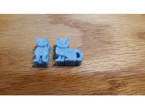two cat stax game pieces games 3d print model - Mito3D