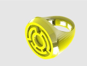 giallo anello di sinestro corps il costume lanterne 3d print model - Mito3D