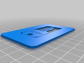 my customized spare key credit card schlage household 3d print model - Mito3D