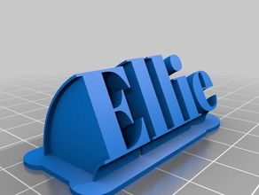 ellie nametag office customized 3d print model - Mito3D
