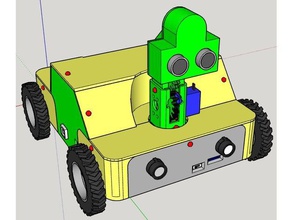Neugier in der Robotik 9g servo Kamera Auto gps hc-sr04 mechanisch ist microsd-Karte rc-car Ultraschall Fahrzeug 3d print model - Mito3D