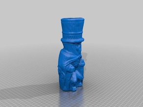 ghost hatbox tiki west decor 3d scan disney haunted mansion nextengine 3d print model - Mito3D