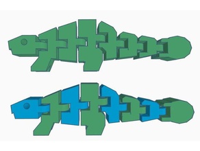 flexi ankylosaurus remix Tiere artikulieren artikuliert Gebäude dino Dinosaurier dual-Farbe dual-extruder dual-extrusion flexibel rex polymathic zwei Farbe 3d print model - Mito3D