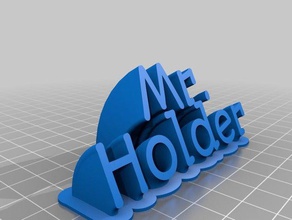 meine angepasste geschwungene 2-Zeile name der Platte office 3d print model - Mito3D