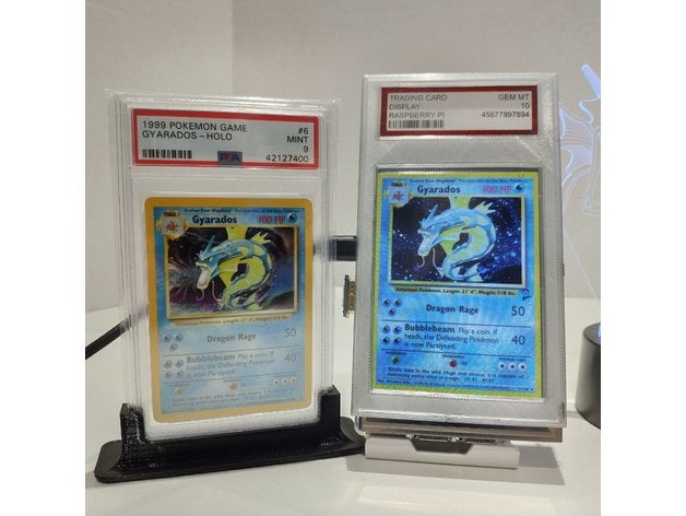 psa card bezel raspberry pi display electronics graded lcd magic gathering pokemon 3 trading 3D print model - Mito3D