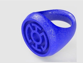 azul anillo de linterna el traje lantern corps 3d print model - Mito3D