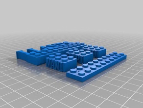 lego llaveros titular decoración claves 3d print model - Mito3D