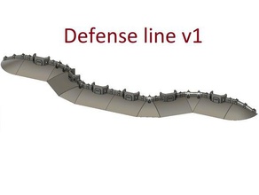 defense line v1 3d printing 28mm 40k warhammer dxsus miniature warhammer40k wh40k 3d print model - Mito3D