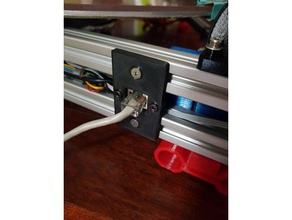 delta kossel lan mount 3d printer parts panel raspberry pi rj45 3d print model - Mito3D
