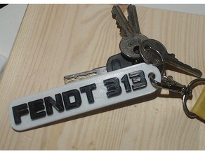 fendt 313 keychain keychains 3d print model - Mito3D
