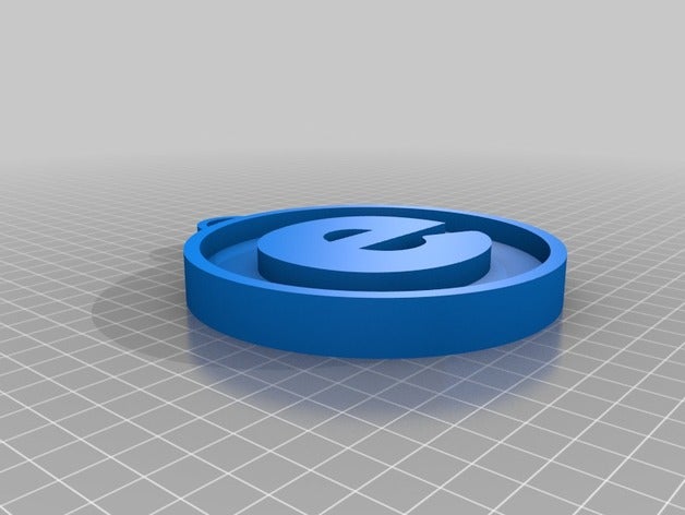 ebr&aacutena a tecla do logotipo da marca 3d impressão empresa jóias chaveiro keytag teste 3D print model - Mito3D