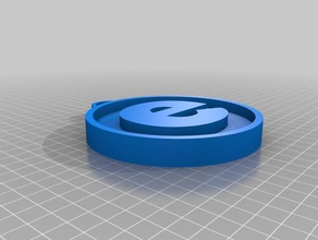 ebr&aacutena logo key tag 3d printing company jewelry keyring keytag test 3d print model - Mito3D
