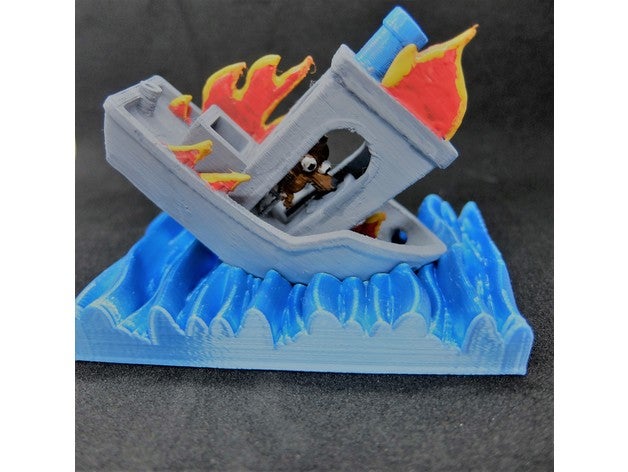 fine benchy art boat dog fire nsfw sea 3D print model - Mito3D