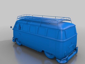 bus vw kombi jouet jeu accessoires moulé sous pression chaud hot wheels slot car 3d print model - Mito3D