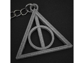 deathly hallows keychain harry potter keychains 3d print model - Mito3D
