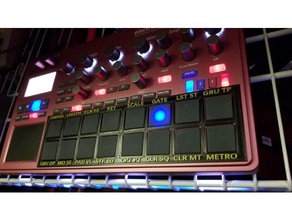 korg electribe shift key keyboard overlay es2 ex2 music drum machine functions synth 3d print model - Mito3D