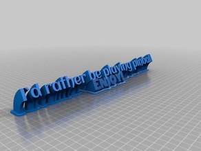 il mio personalizzato spazzare targhetta &ndash 2 linee font remix i segni loghi 3d print model - Mito3D
