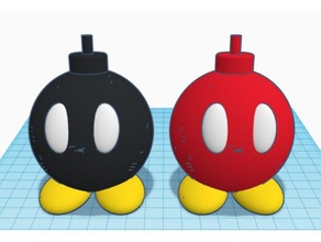 bob-omb roi aléatoire de style jouet jeu accessoires 3d print model - Mito3D