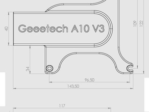 geeetech a10 v3 lado da tampa ventoinha slim 3d impressão fancover 3d print model - Mito3D