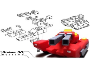 sıfırlayıcı gezegen imha tankı gelişmiş oyuncaklar oyunlar 3d bulmaca derleme minyatür Minyatürler model hiçbir yapıştırıcı strateji araç video oyunu 3d print model - Mito3D