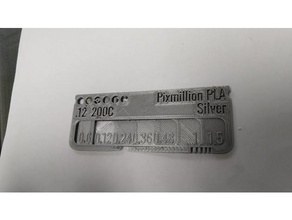 pixmillion pla silver swatch 3d printer accessories customized 3d print model - Mito3D