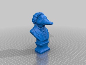 clásico de ganso a los animales 28mm bach el busto pato mozart la estatua vivaldi 3d print model - Mito3D